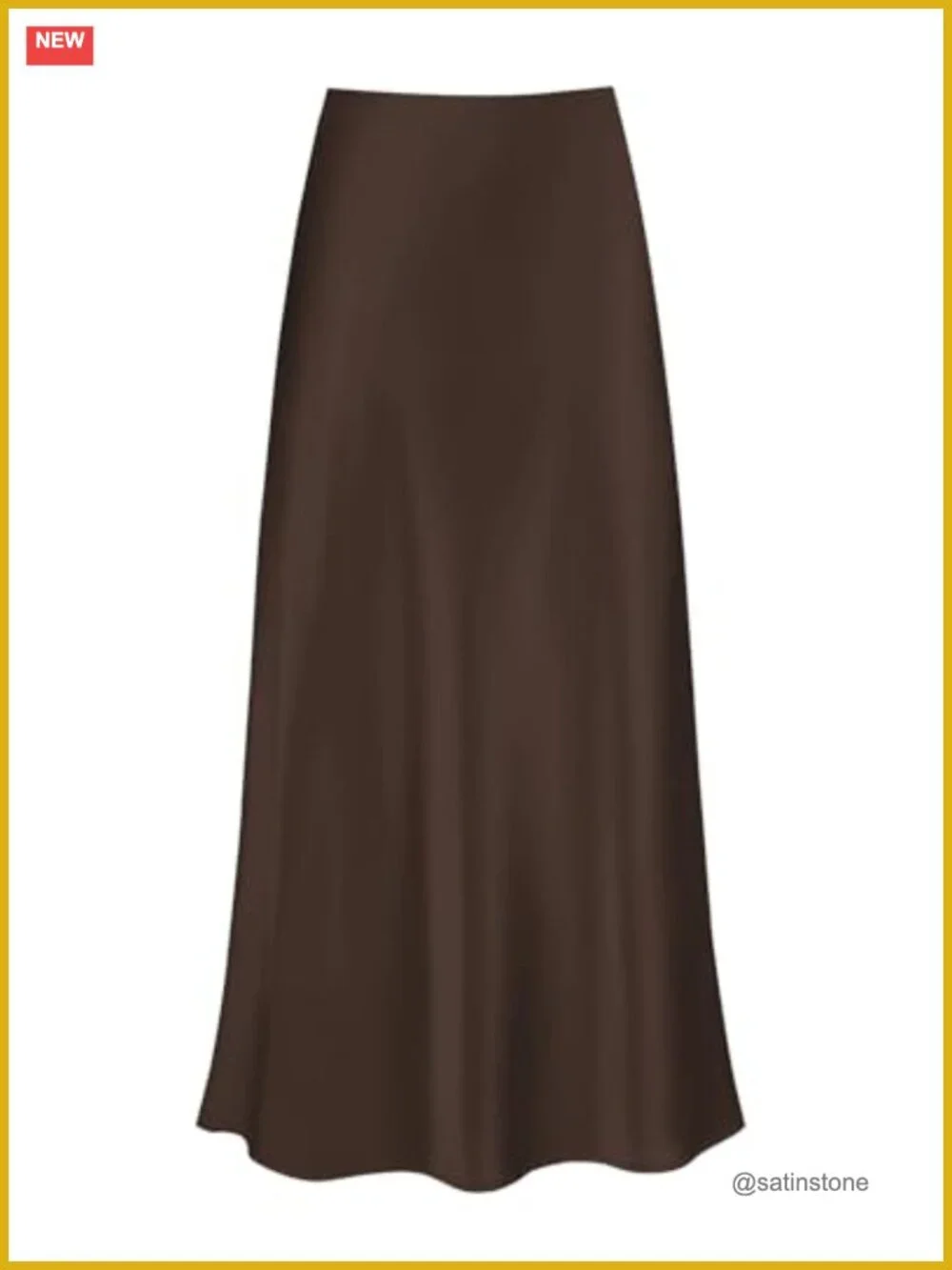Women's Satin Maxi Skirt High Waist Silk Long Polka Dot
